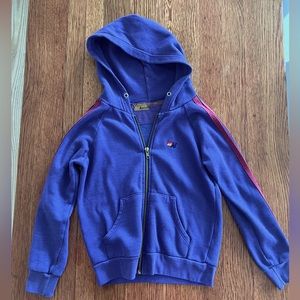 Aviator Nation 4 Stripe Zip Hoodie Size 10